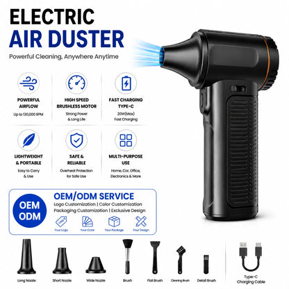 Brushless High Wind Jet Fan air Blower Mini Violent Turbo Fan 130000RPM air Dryer  for Car Cleaning Powerful Jet Fan