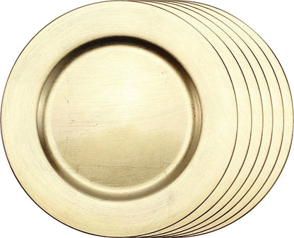 Top Selling Wholesale Traditional Serveware Metal Gold Stainless Steel Charger Plate for Dinner Plates for Home and Kitchen
