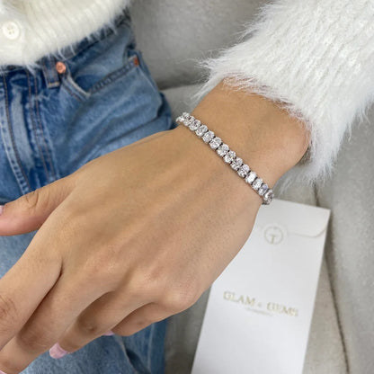 JBR & CO Famous Style Oval Cut IGI Certified Lab Grown Diamond 14k Solid Gold Bracelet High End Fashion Luxury Jewelry Women Gif