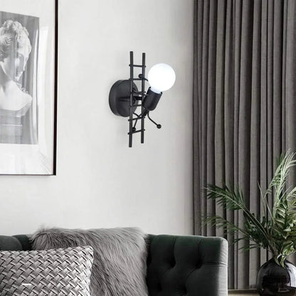 Creative Cartoon Wall Light, Metal Bedside Lamps for Kidsroom Livingroom Dinningroom E27 Bulb not Included