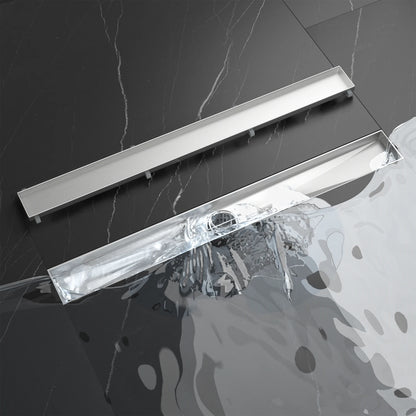 Dropshipping Available 28 Inch Brushed Stainless Steel Tile Insert Hidden Shower Drain