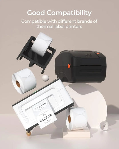 40-50mm Round Square Thermal Label Printer Sticker Self-Adhesive Thermal Paper Compatible M110 M220 M200 E210 P50 Label Printer