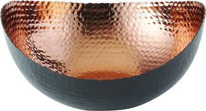Hammered Black Copper Bowl Rustic Farmhouse Copper Serving for Kitchen Decorative Copper Home Decor Multipurpose Everyday