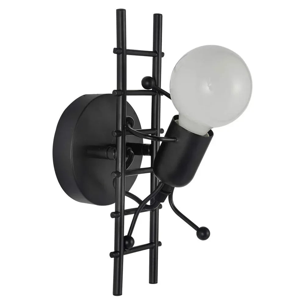 Creative Cartoon Wall Light, Metal Bedside Lamps for Kidsroom Livingroom Dinningroom E27 Bulb not Included