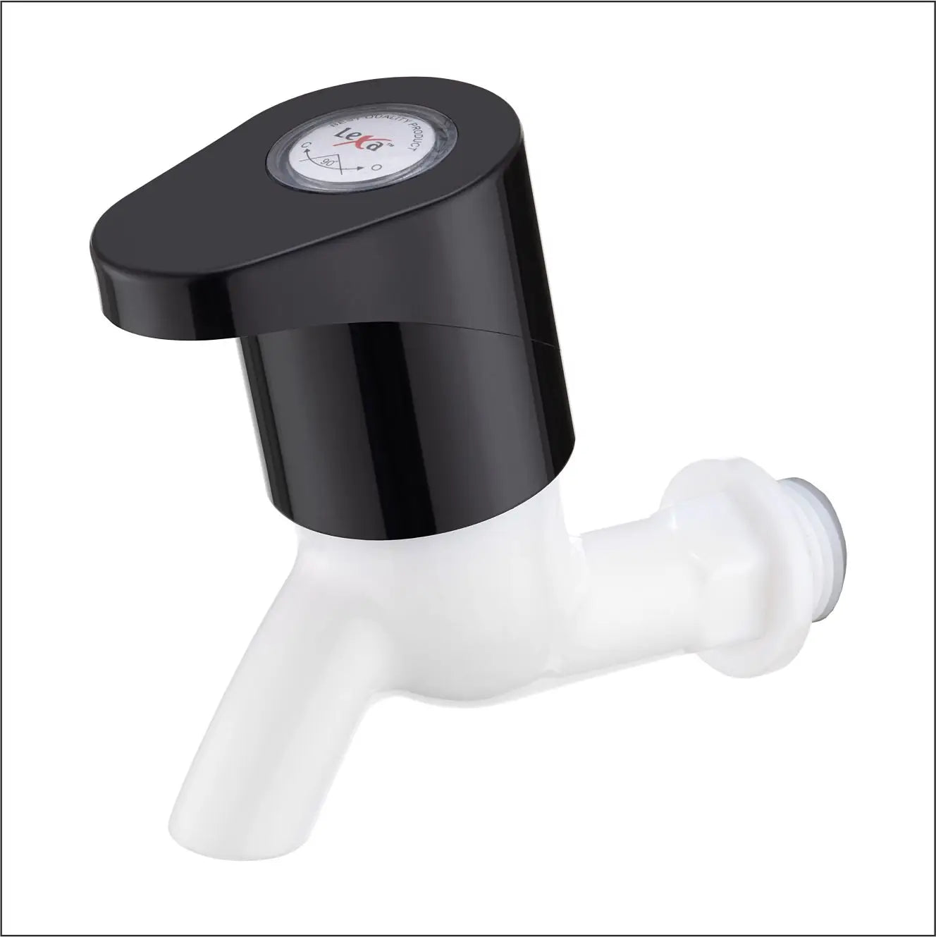 LEXA Best Quality Quarter Turn PP High Grade Virgin Quality Plastic Wall-mounted Modern 15cm Short Body Bip Cock Bathroom Garden