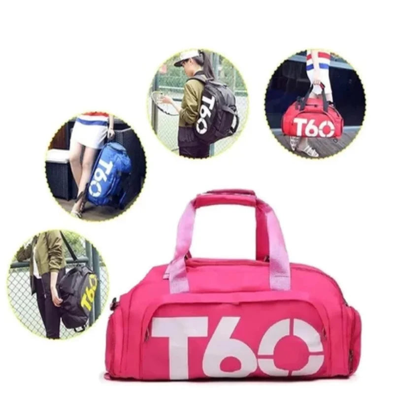 Bolsa Mala T60 viagem academia treino mochila esportiva fitness impermeável unissex