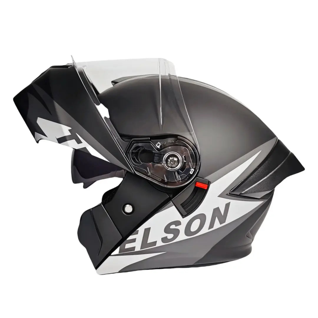 New ABS Modular Full Face Dual Visor Moto Helmet LED Tail Lights Dirt Bike Racing Casco for Men Women Motorcycles Helmets