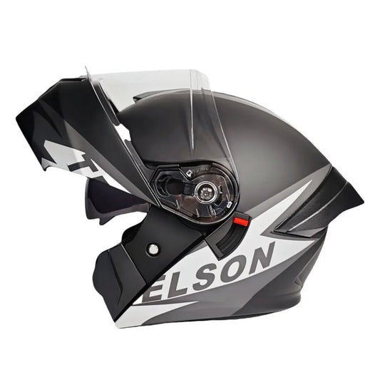 New ABS Modular Full Face Dual Visor Moto Helmet LED Tail Lights Dirt Bike Racing Casco for Men Women Motorcycles Helmets