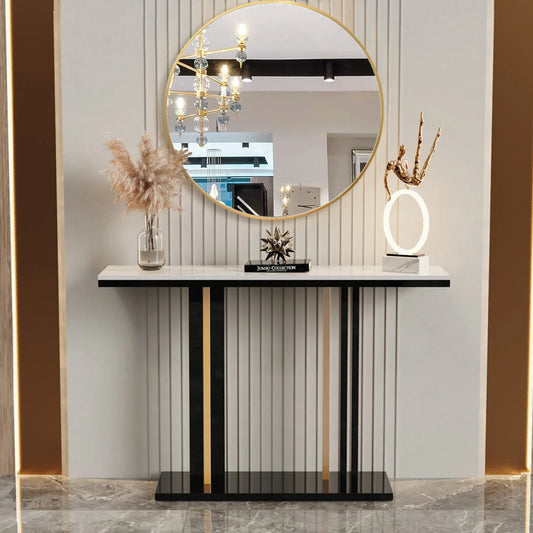 Luxury Marble Console Table for Living Room,Behind Couch Sofa,Hallway Entryway Table,Modern Narrow Furniture,Free Shipping