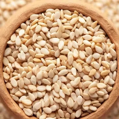 Organic Fresh White Hulled Sesame Seed 99.90 Purity Grown with Care 25 KG