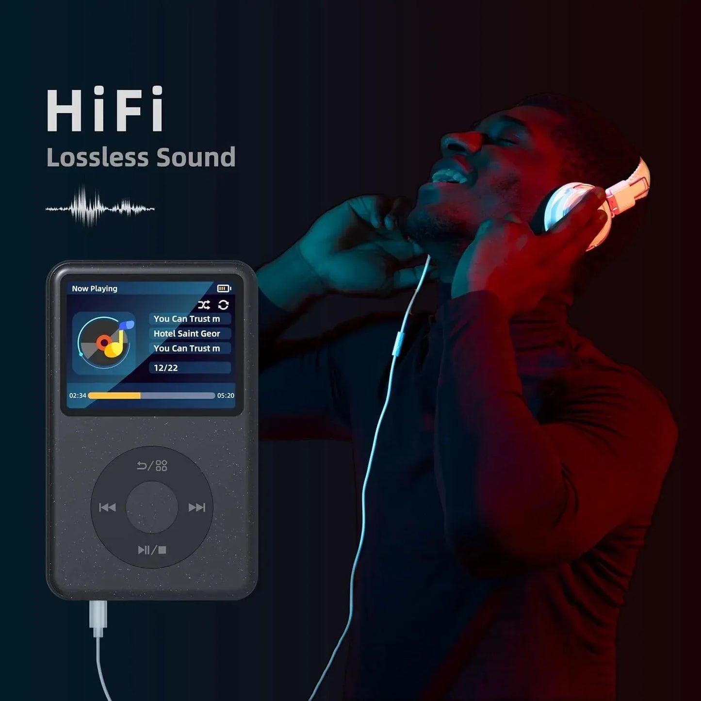 Portable mp3 player bluetooth speakers & video, radio receiver, digital music player, innioasis y1 Hifi audio walkman