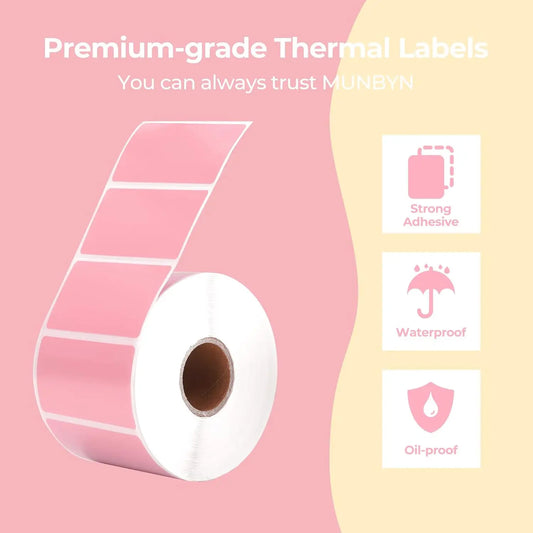 40-50mm Round Square Thermal Label Printer Sticker Self-Adhesive Thermal Paper Compatible M110 M220 M200 E210 P50 Label Printer