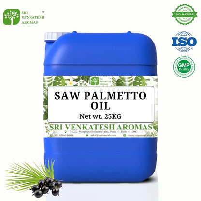 Private Label 1 KG Pure & Natural Organic Carrier Oil Saw Palmetto Essential Oil for Aroma Diffusers Uses & Skin & Hair Care Use