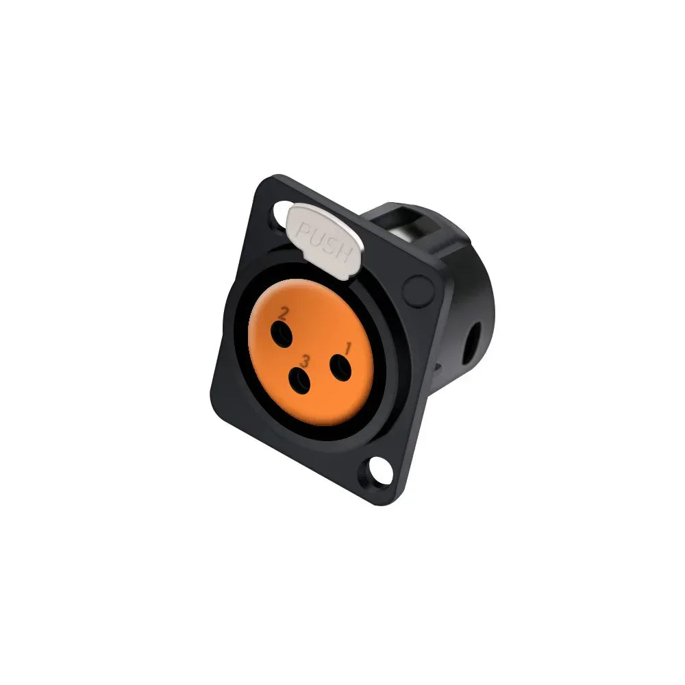 1pc 3Pin XLR Male/Female Panel Mount Chassis MIC Socket Audio Microphone Jack Plug Connector,Zinc Alloy Shell+Copper Contact