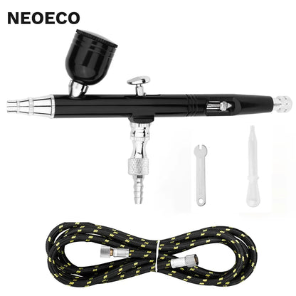 Airbrush Tool Dual Action Gravity Feed 0.3mm Nozzle Spray Gun Cake Decorating Brushes For Makeup Nail Manicure Tatoo Paint Straw