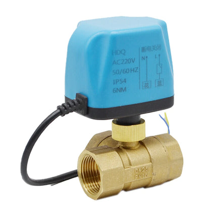 1/2" to 2" Three Way Electric Motorized Brass Ball Valve Water 220VAC/12VDC/24VDC Two Wire Normally Close L/T Type Control Valve by PDG ibma