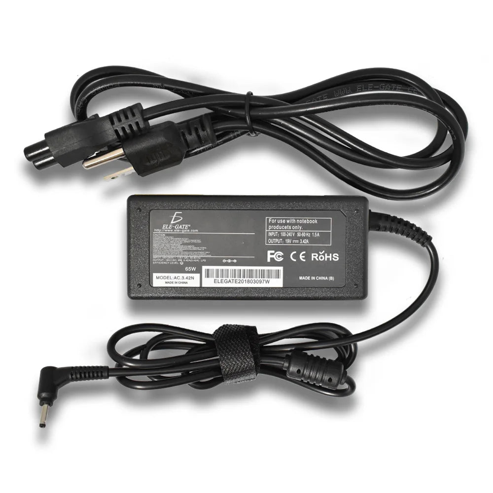 ELE-GATE for Aspire 19V 3.42A 65W 3.0*1.0mm Black Laptop Adapter
