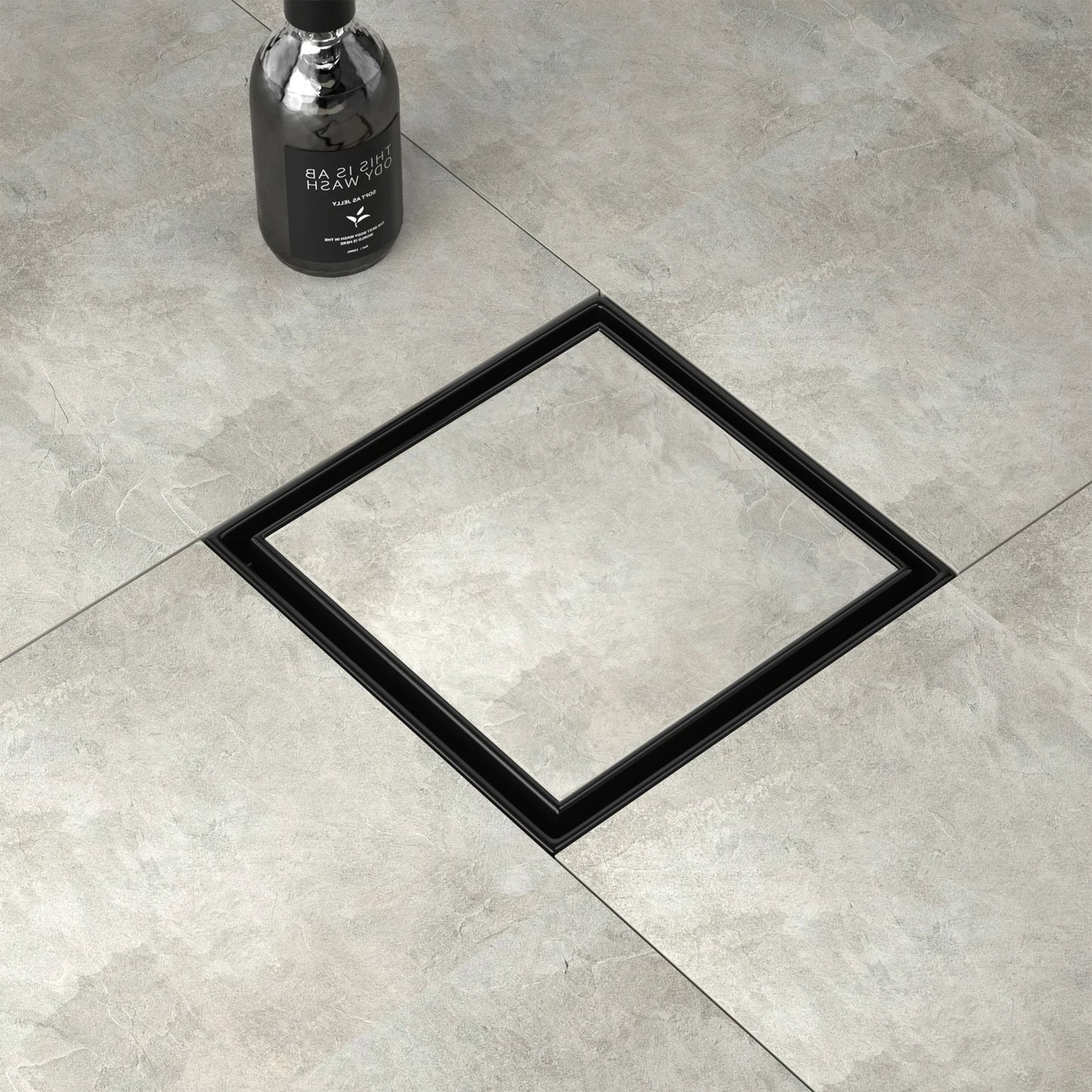 Wholesale Modern 4 Inch 304 Stainless Steel Floor Drain Black Tile-In Design for Bathroom Free Shipping in USA