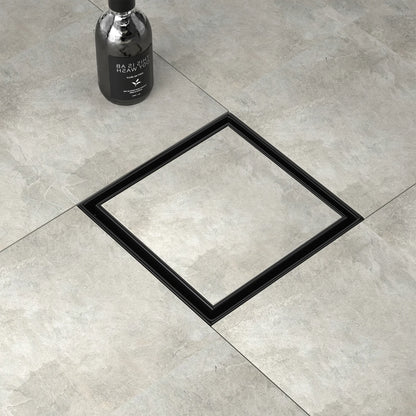 Wholesale Modern 4 Inch 304 Stainless Steel Floor Drain Black Tile-In Design for Bathroom Free Shipping in USA
