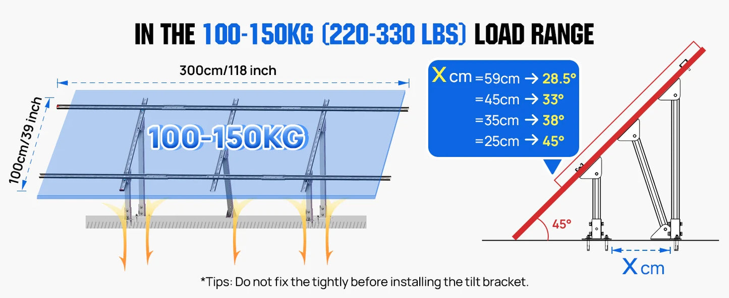 ECO-WORTHY 780W 4PCS 195W 3.12KWH Solar Panels with Upgrade Ground Mount for Shed, Home, Farm & Garden, Mounting Bracket