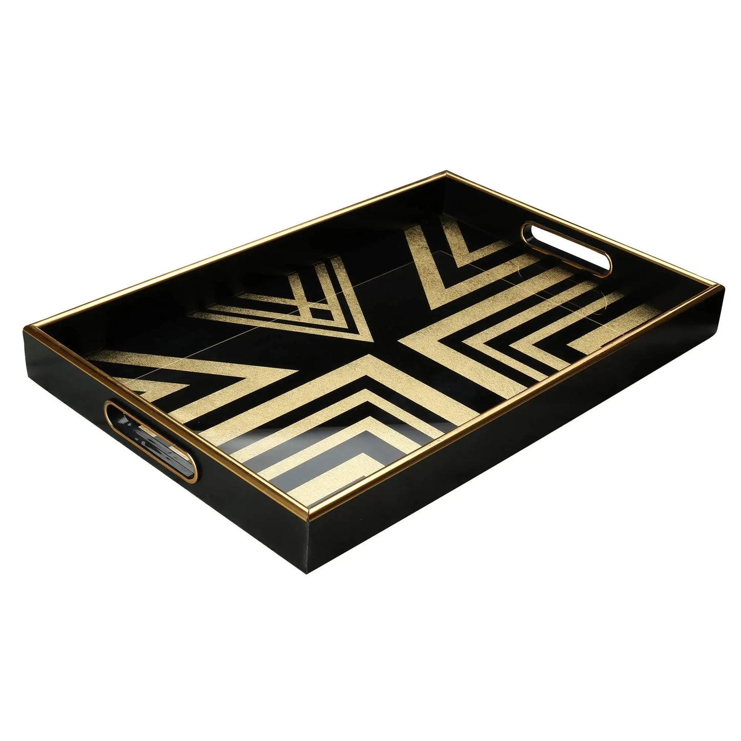 Fashionable Wooden Tray with Silk Print for Home Parties Weddings Crafts Events Export-Ready Event Decorations