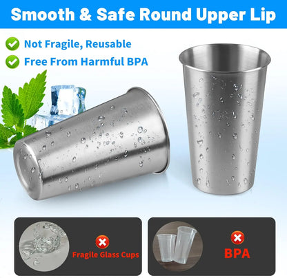 High Quality Wholesale  Stainless Steel Pint Cup Shot Wine Glasses Metal Cup for Drinking Outdoors Serving Hot Cold Drinks