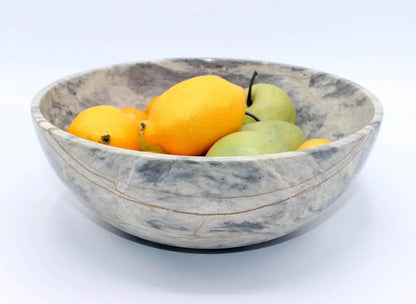 High Quality Blackish Marble Bowl Modern Luxury Home Table Christmas Decor Stylish New Decorative Piece Polished Technique