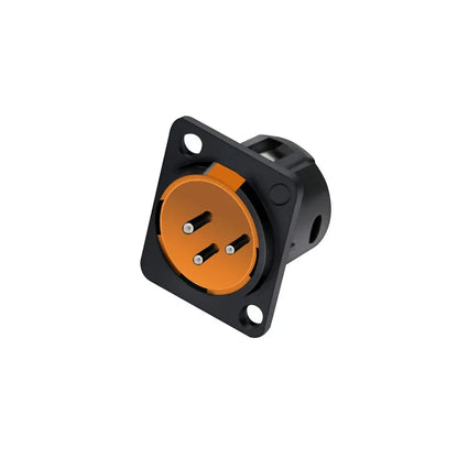 1pc 3Pin XLR Male/Female Panel Mount Chassis MIC Socket Audio Microphone Jack Plug Connector,Zinc Alloy Shell+Copper Contact