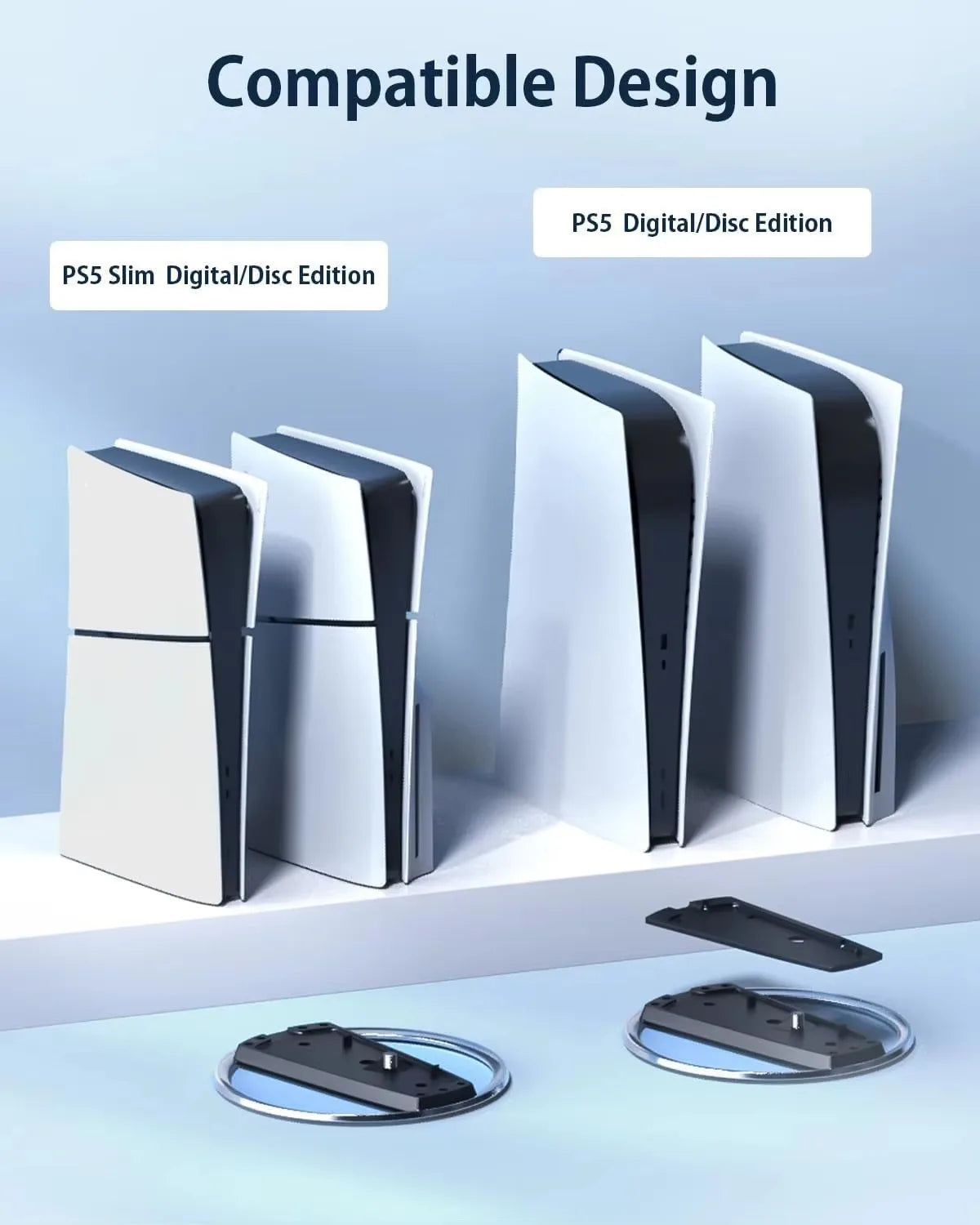 New Metal Stand Console Stand With Screws for PS5 Slim/PS5 PRO Vertical Storage Stand Gaming Accessories