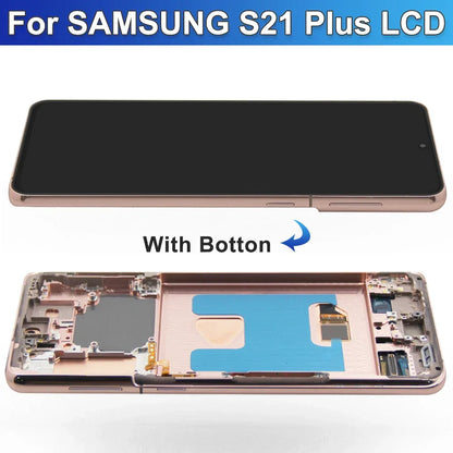 For AMOLED For Samsung S21 Plus LCD Display Touch Screen  Digitizer Assembly For S21+ G996B SM-G996B/DS LCD With Frame