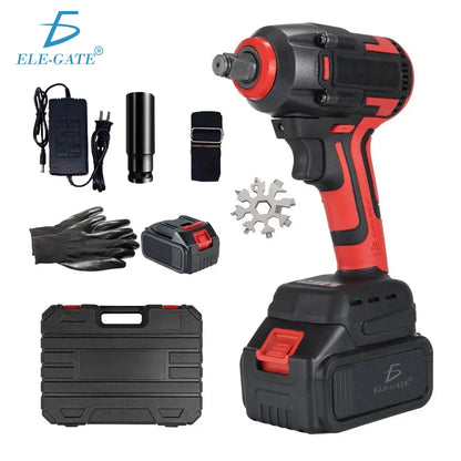 Atverce Professional Cordless Brushless Impact Wrench Kit Lithium-Ion Battery 0-300 Nm Torque 1 LED Light 3-Year Warranty 2 kg