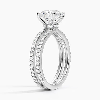 High End Princess Cut VVS Lab Grown Diamond 14k White Gold Engagement Ring Fine Fashion Jewelry For Women Direct From Factory