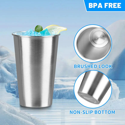 High Quality Wholesale  Stainless Steel Pint Cup Shot Wine Glasses Metal Cup for Drinking Outdoors Serving Hot Cold Drinks