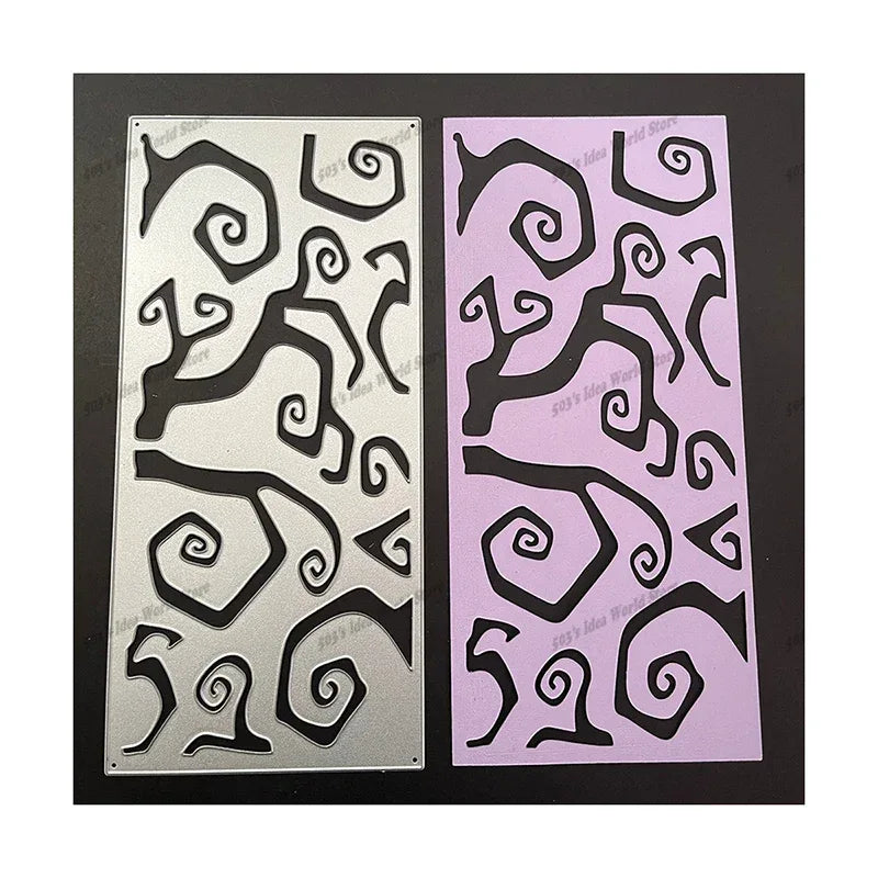 New Arrival Autumn Leaf Trees Background Metal Cutting Dies for 2025 DIY Scrapbooking Winter Frame Card Making Note Stencils