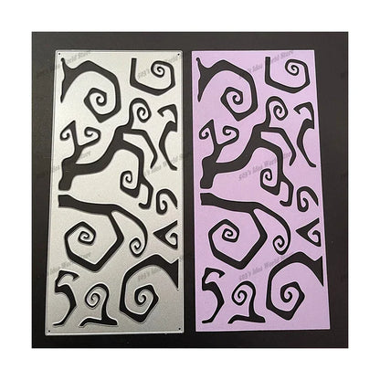 New Arrival Autumn Leaf Trees Background Metal Cutting Dies for 2025 DIY Scrapbooking Winter Frame Card Making Note Stencils