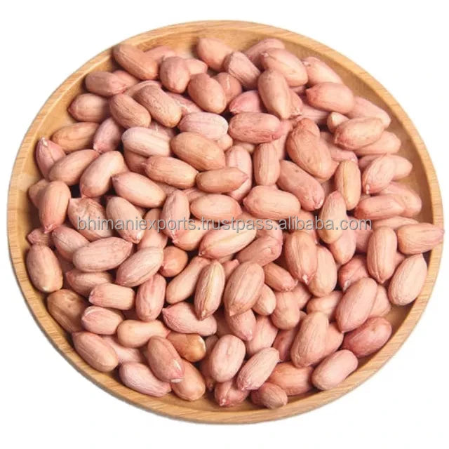 Healthy Snack Red Skin Peanut a Grade Raw Dried Kernels Peeled Peanuts Bulk India Manufacturer GMO Free APEDA Certified