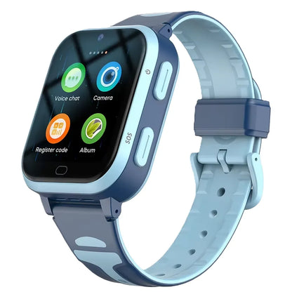 2025 QC AX5 Kids Smartwatch 4G GPS SIM SOS Video Call Camera 1+8GB IP67 App Control Tracker Voice Call Bracelet Compass Square