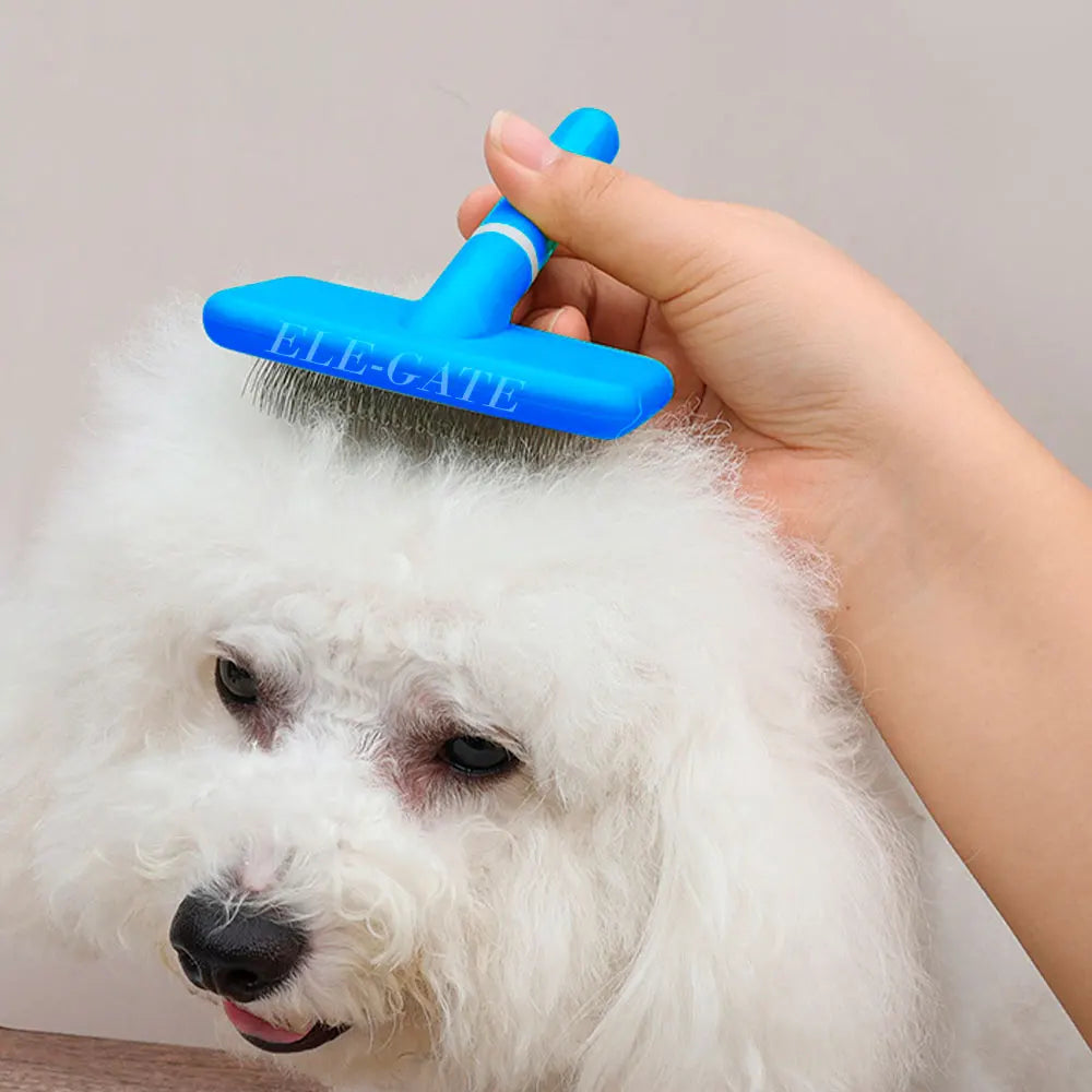 Free Your Furry Companion From Tough Knots with Easy-to-Use Pet Grooming Brush Customizable PP Plastic Hair Removal Tool