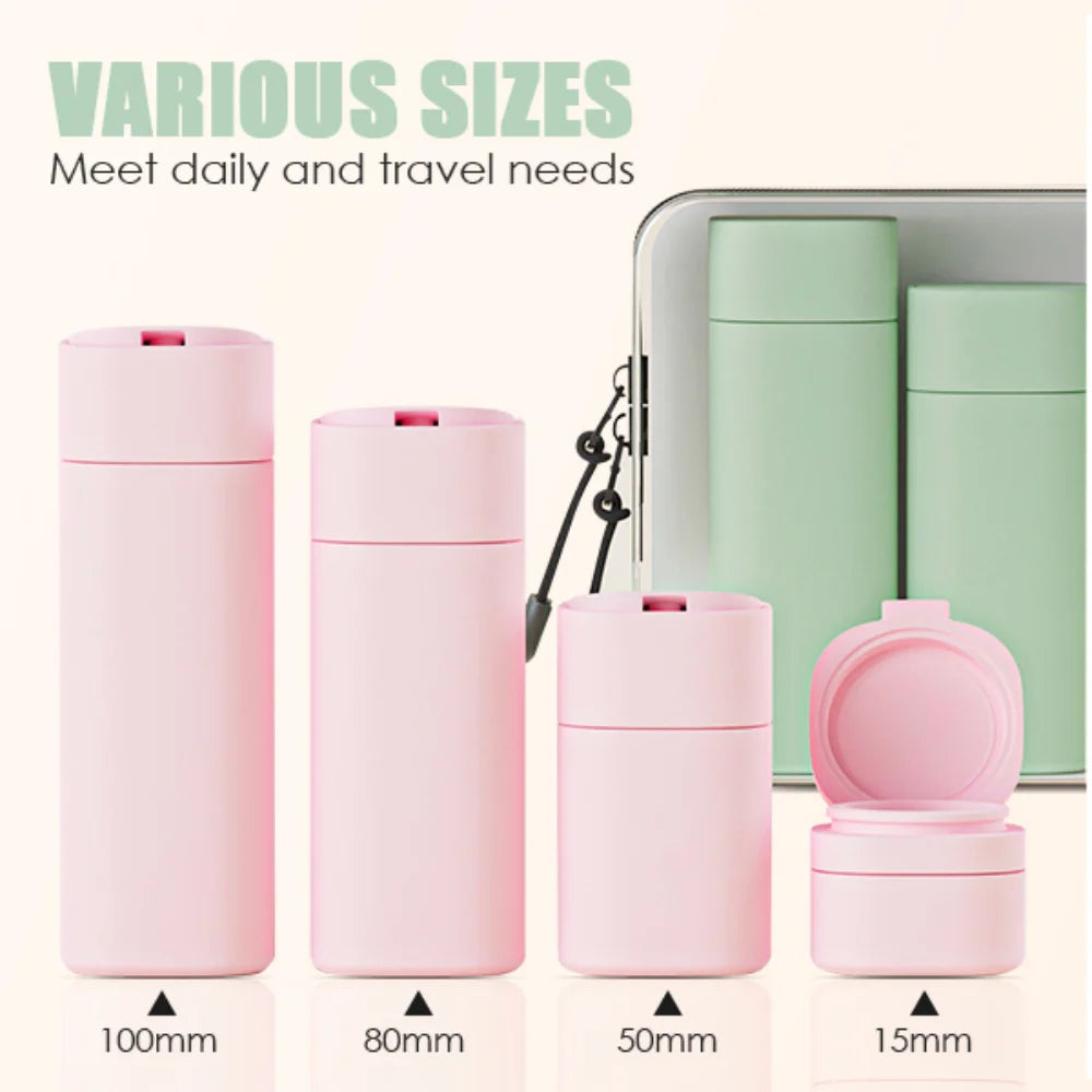 5pcs Travel Cream Dispenser Bottles Set Travel Bottles Toiletry Containers Set, TSA Approved, Travel Essentials