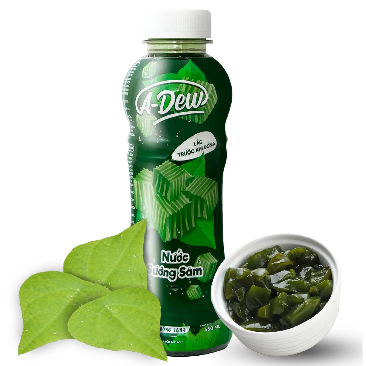 Green Grass Jelly Drink Hot-selling Green Tea Jelly Topping Bubble Milk Tea tray 24 bottles Refresh Green Grass Jelly Soft Drink