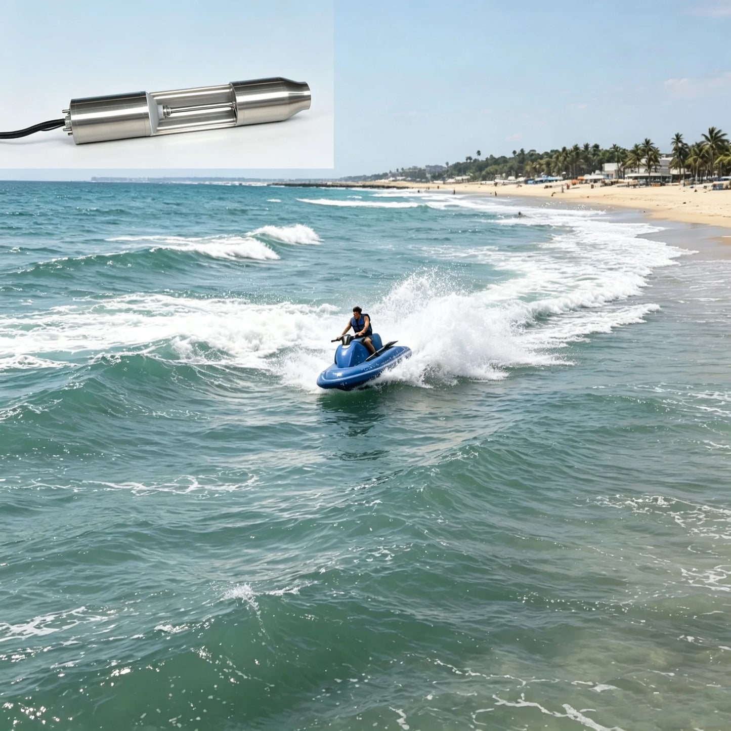 APISQUEEN BP100 10KW 72kg Thrust with Steering Head Pump Jet Thruster for Marine Water Sports Racing Inspection Craft USVs