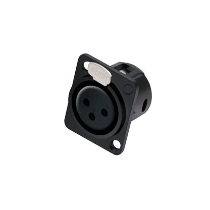1pc 3Pin XLR Male/Female Panel Mount Chassis MIC Socket Audio Microphone Jack Plug Connector,Zinc Alloy Shell+Copper Contact