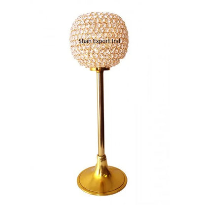 Luxury Silver Crystal Metal Goblet Candle Holders Weddings Christmas Anniversaries Tea Light Candle Stand Centerpieces