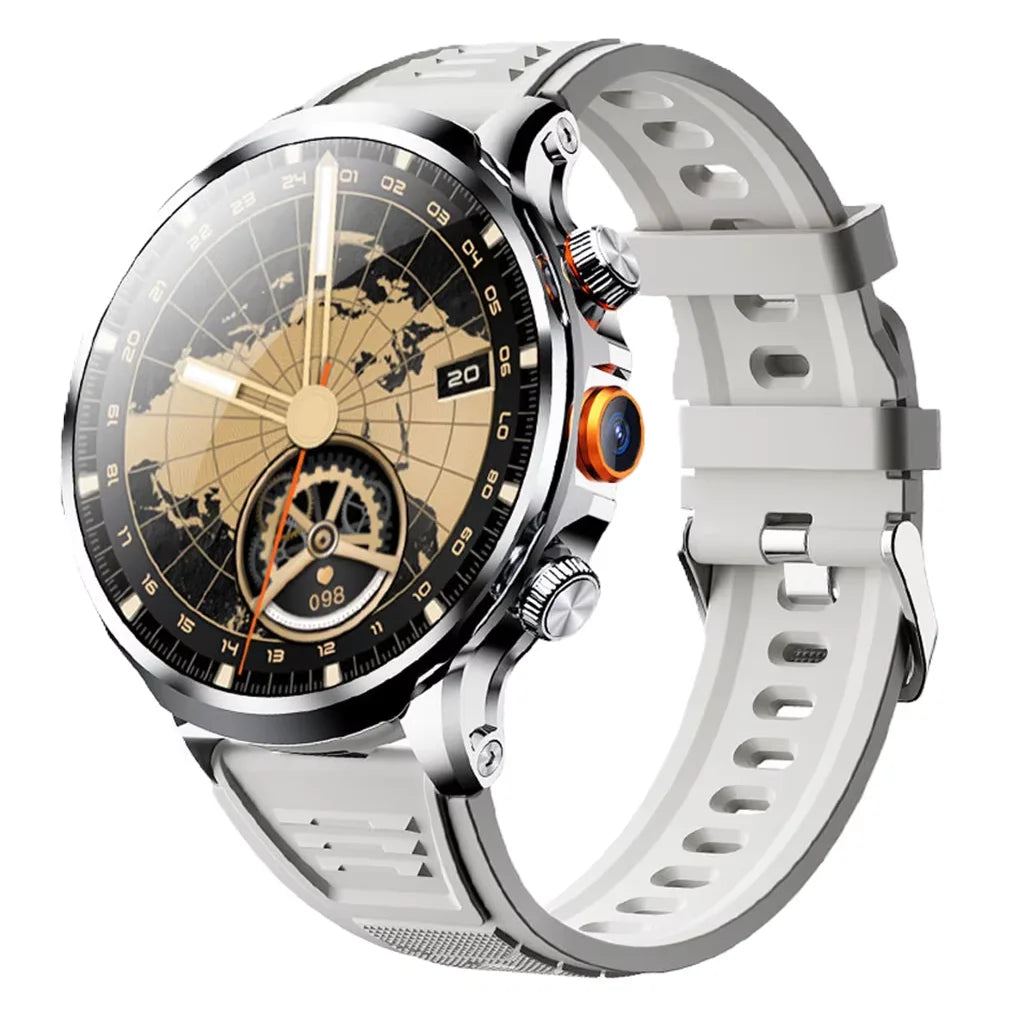 2025 QC AX08 H18 Android Smartwatch 4G GPS WiFi NFC 32GB Storage 1.95 AMOLED Display IP67 Health Tracker 1100mAh Compass Email