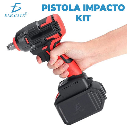 Atverce Professional Cordless Brushless Impact Wrench Kit Lithium-Ion Battery 0-300 Nm Torque 1 LED Light 3-Year Warranty 2 kg