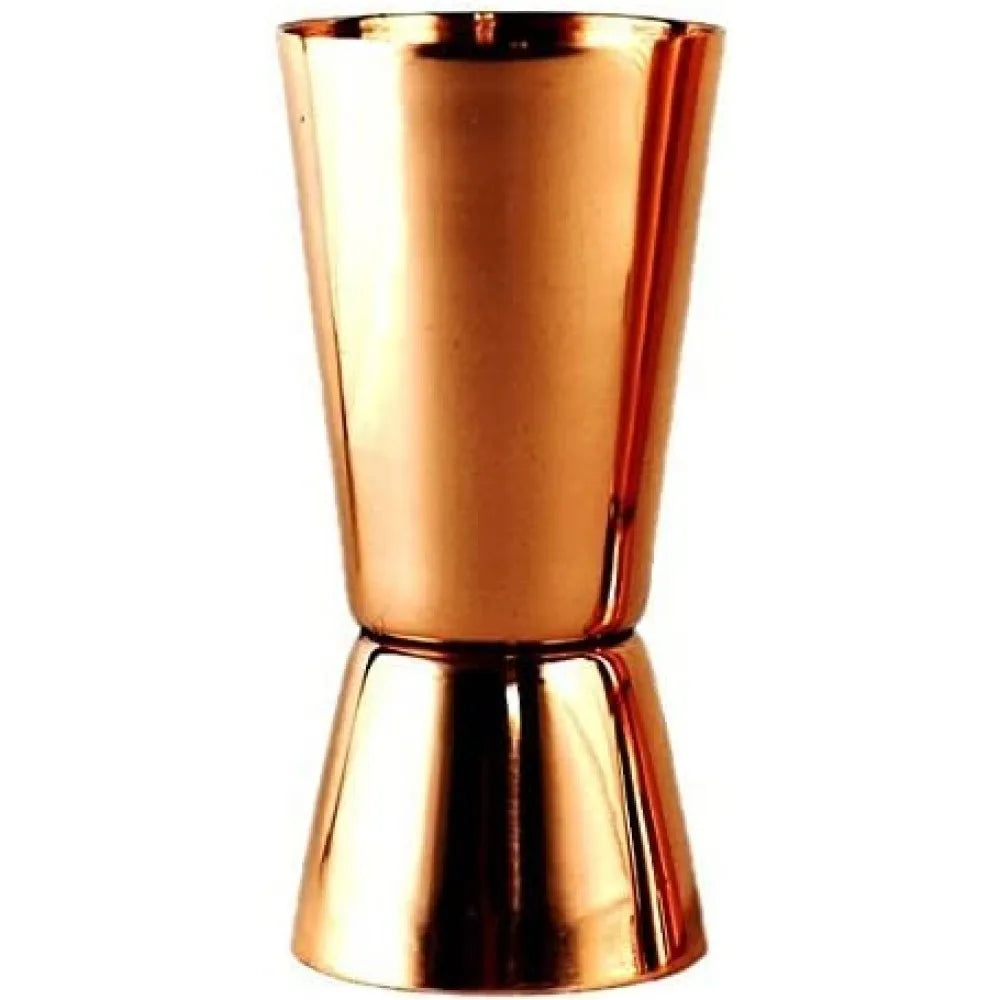 Pure Copper Double Sided Jigger Shot Glasses 2 Ounce and 1 Ounce Cocktail Measures