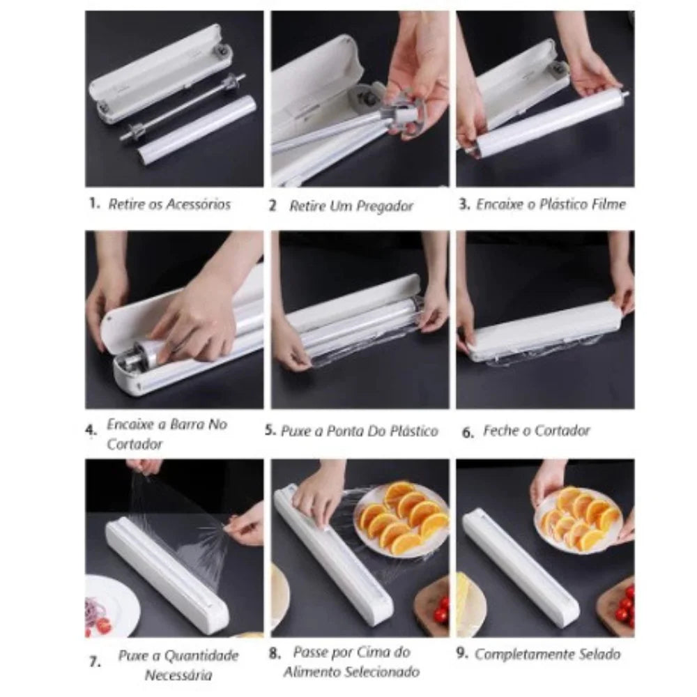 Plastic Cutter Adjustable PVC Film Discard Dispenser with Sent Sealing