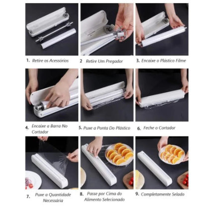 Plastic Cutter Adjustable PVC Film Discard Dispenser with Sent Sealing