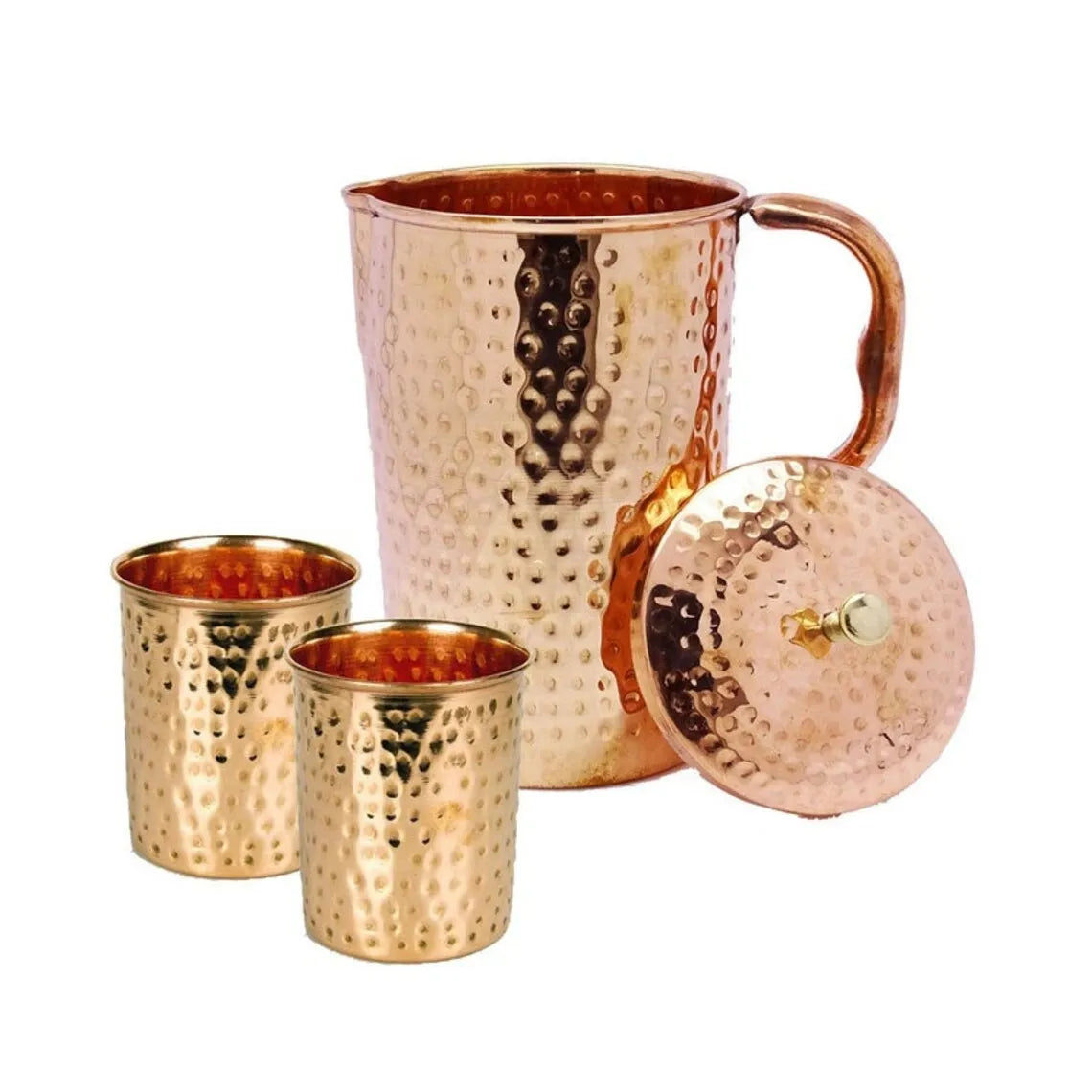 Classy hammered copper water jug pitcher wholesale for drinking water juice coffee ice tea for home restaurant dining decoration