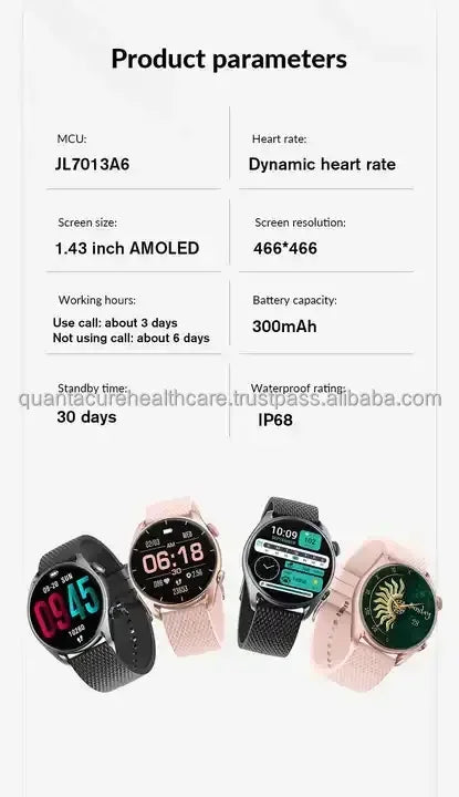 Unisex A1 V310 Smartwatch QC Waterproof Digital Sport Features AMOLED Heart Rate Monitor Silica Gel Sleep Tracker Call Dial